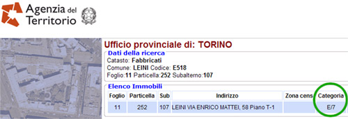visura catastale luogo di culto pubblico